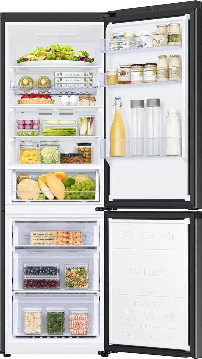 Samsung RB34T672EBN Vrijstaande Koel-Vriescombinatie 344L - Zwart