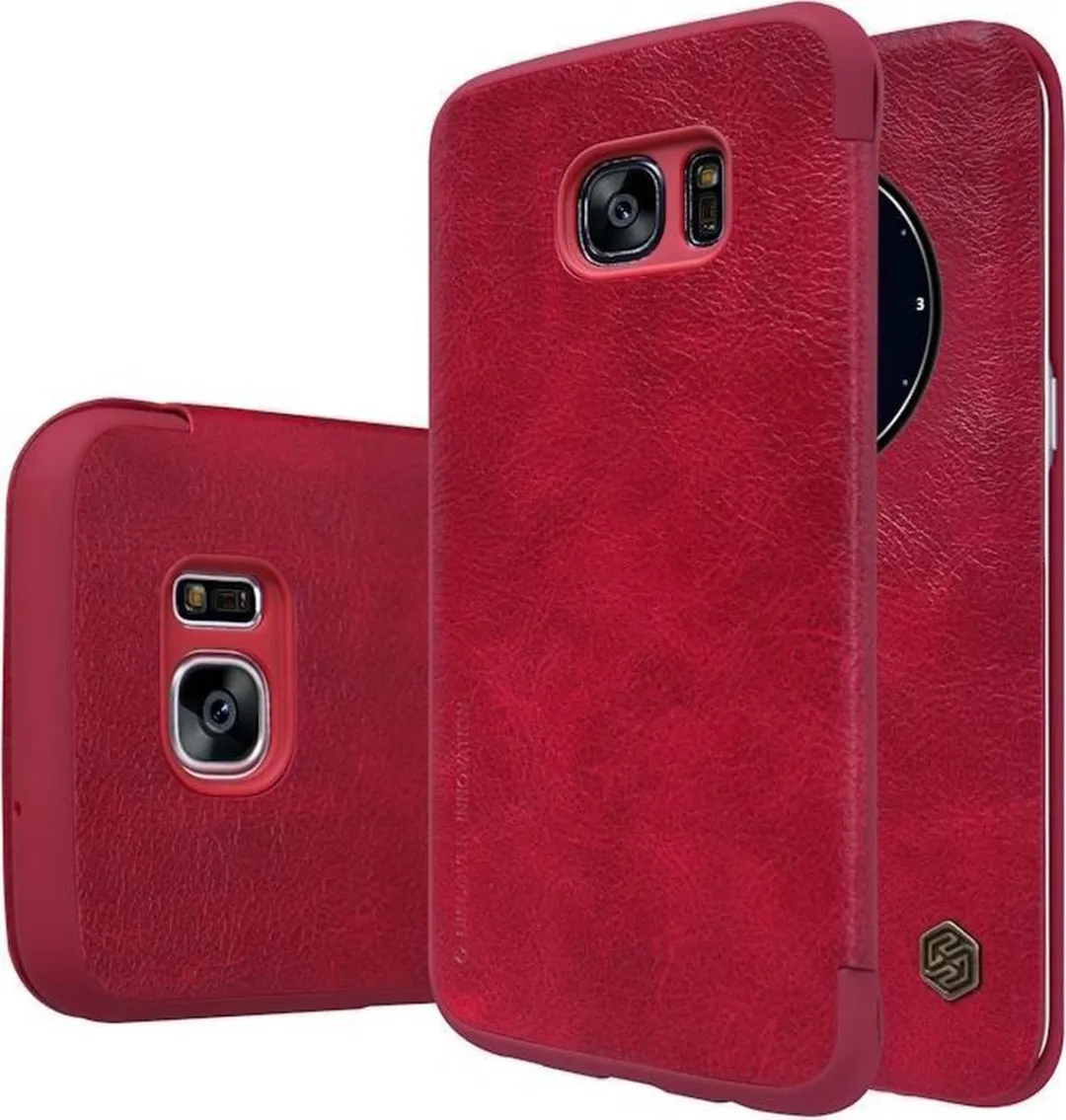Nillkin Qin Hoesje Samsung Galaxy S7 Edge - Rood - afbeelding 3 van 6