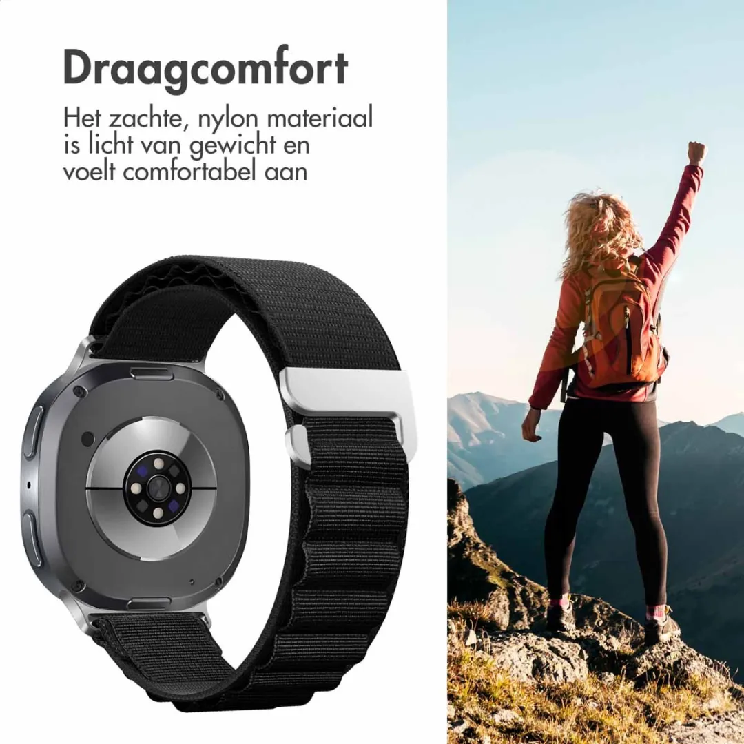 Imoshion Nylon Bandje Zwart - Samsung Galaxy Watch 8/Classic