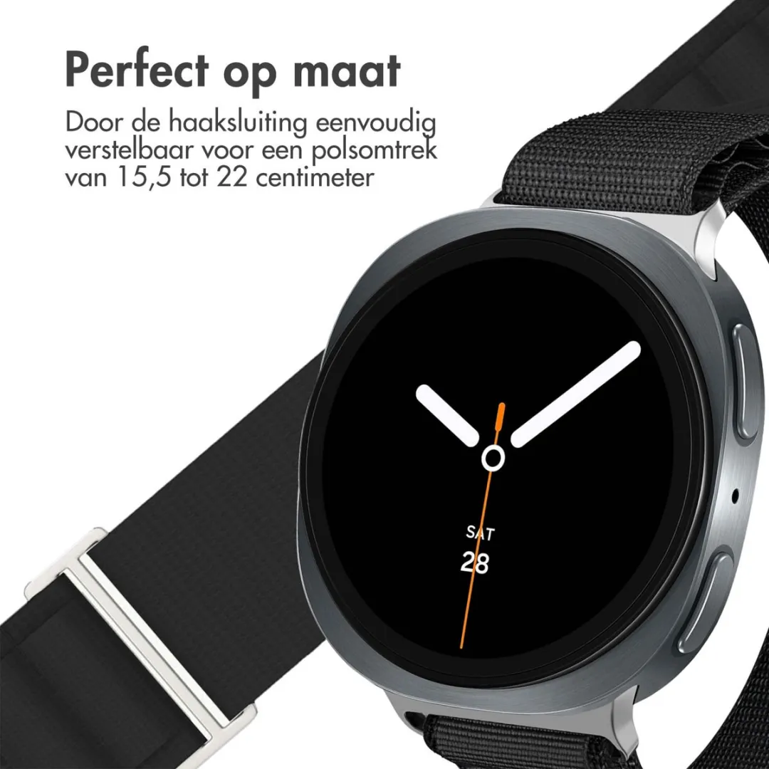 Imoshion Nylon Bandje Zwart - Samsung Galaxy Watch 8/Classic