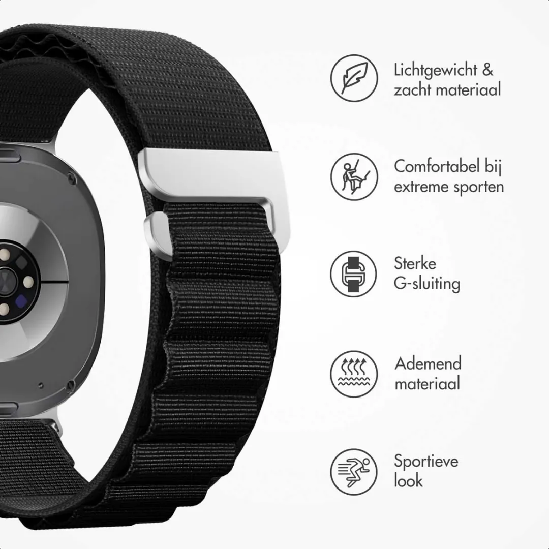 Imoshion Nylon Bandje Zwart - Samsung Galaxy Watch 8/Classic
