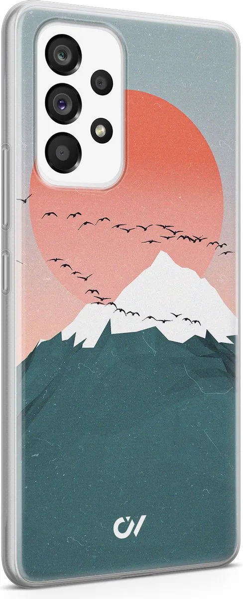 Casevibes Galaxy A53 Hoesje Mountain Birds - Blauw