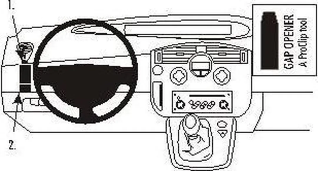 Brodit ProClip 803503 Telefoonhouder - Grijs - Renault Scénic 2004-2009
