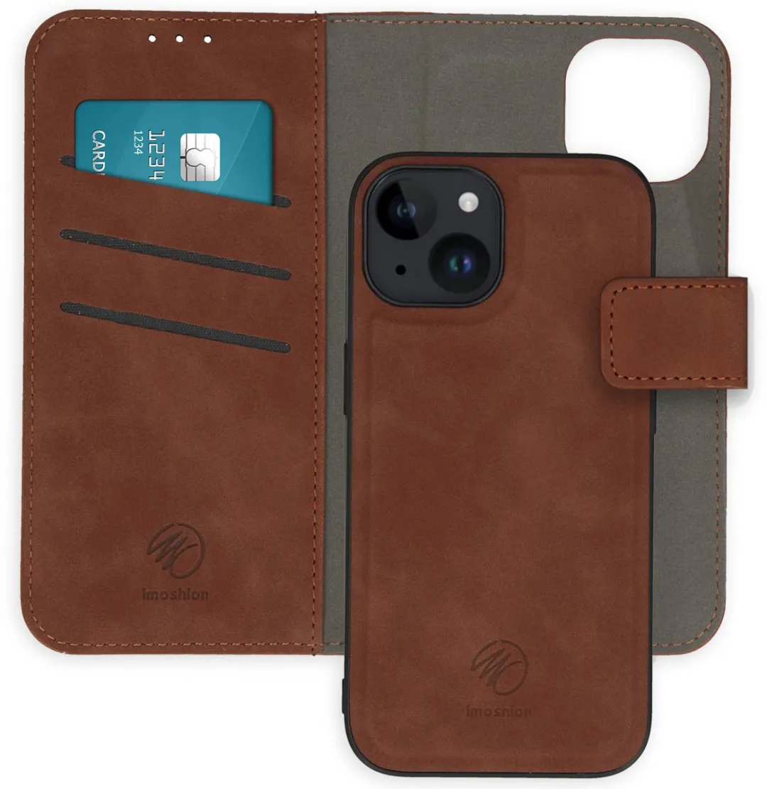 Imoshion iPhone 15 Hoesje 2-in-1 Bookcase - 3 Pasjes - Bruin