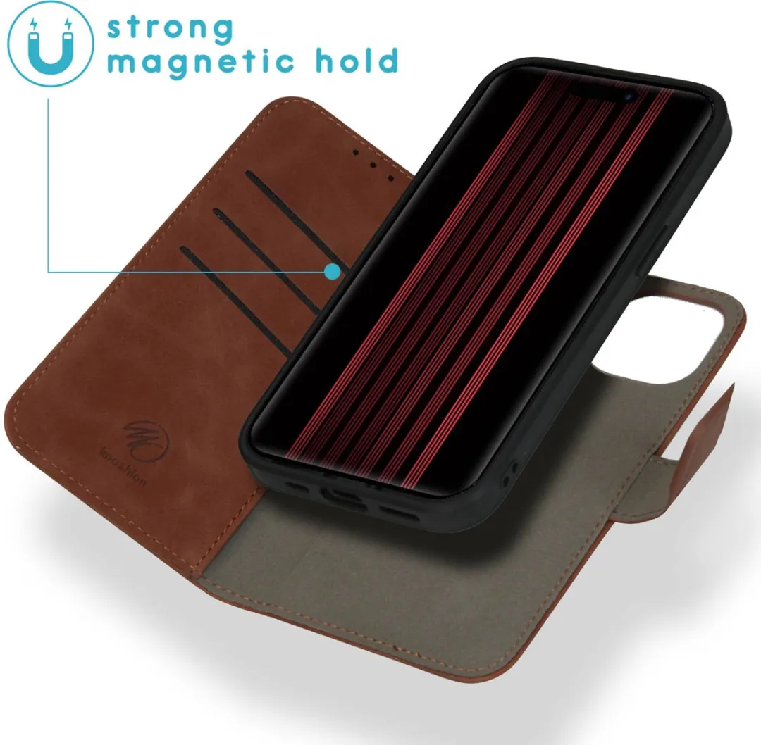 Imoshion iPhone 15 Hoesje 2-in-1 Bookcase - 3 Pasjes - Bruin