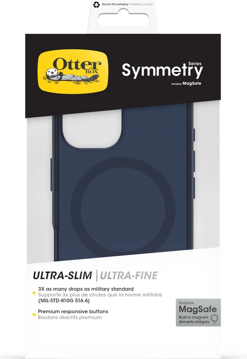 OtterBox Symmetry Clear Mag iPhone 16 Hoesje - Blauw - 77-96364 - afbeelding 2 van 6