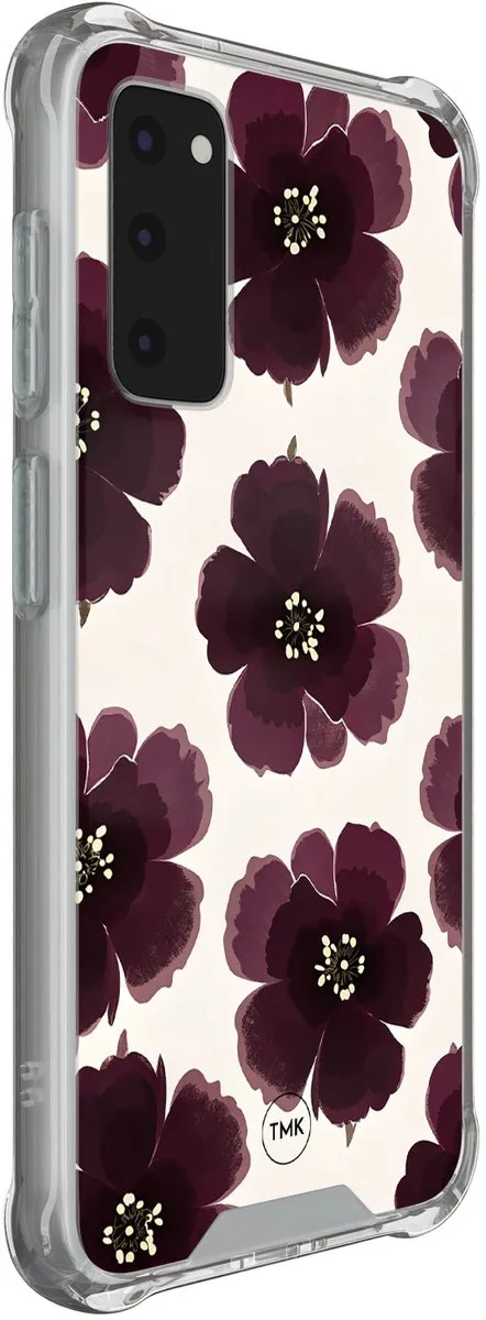 Casevibes S/S20FE/S/025 Hoesje Samsung Galaxy S20 FE - Rood - Bloemenmotief