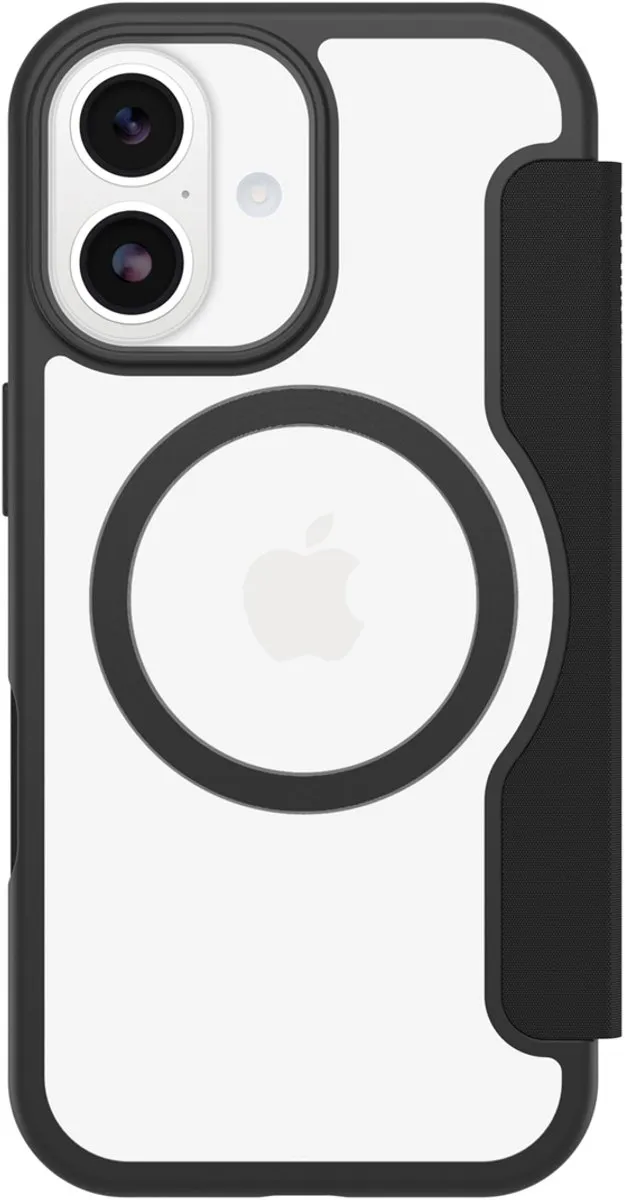 OtterBox React Folio 77-98586 - iPhone 17 Hoesje - Zwart/Transparant