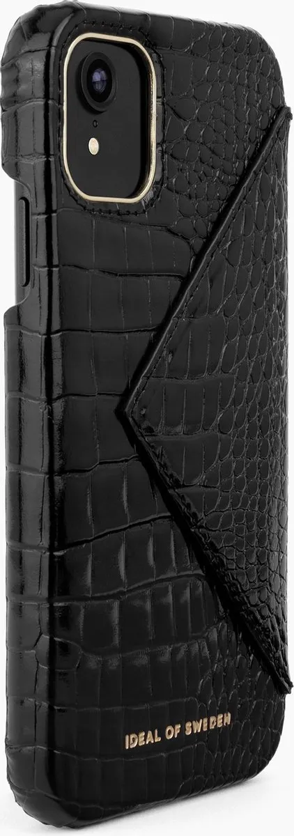 iDeal of Sweden Statement Case Flap Pocket iPhone 11/XR - Neo Noir Croco - afbeelding 3 van 4