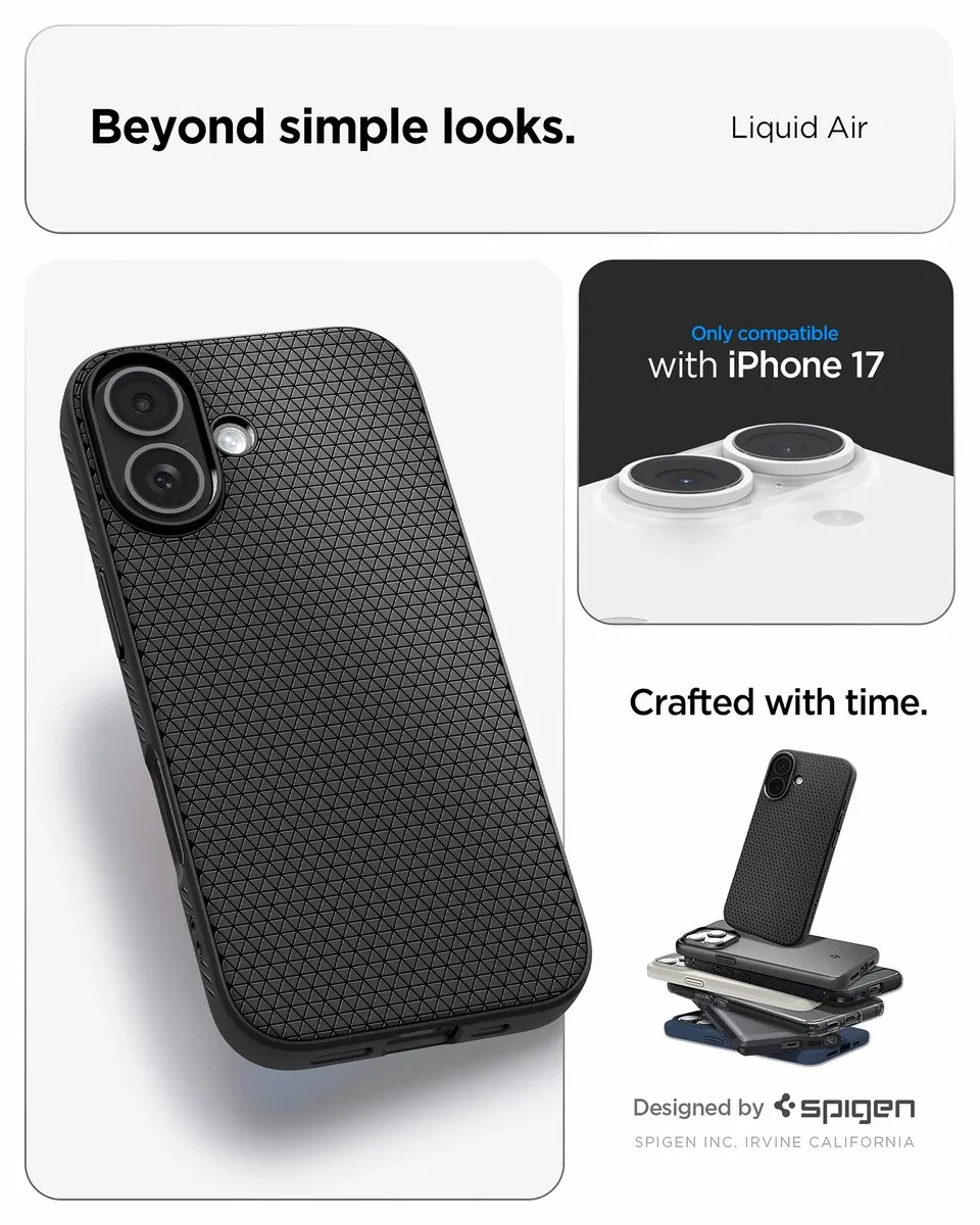 Spigen Liquid Air Backcover 13959 - iPhone 17 - Zwart
