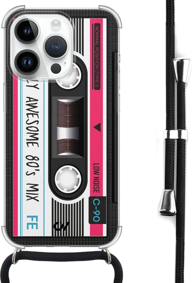Casevibes Telefoonhoesje iPhone 14 Pro Max Cassette Grijs C/14PM/UV/009