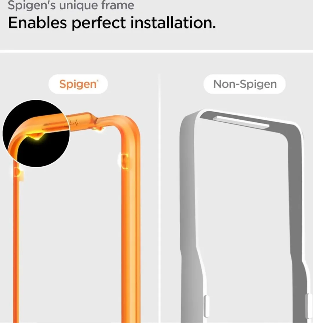 Spigen iPhone 15 Pro AlignMaster Glasbeschermer - 2 Stuks - afbeelding 6 van 6