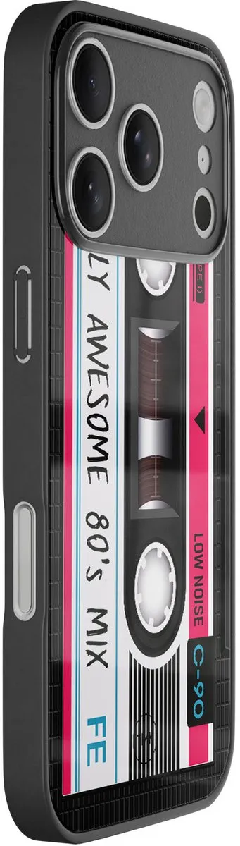 Casevibes iPhone 17 Pro Max Hoesje - Goud Cassette - TPU & Marmer