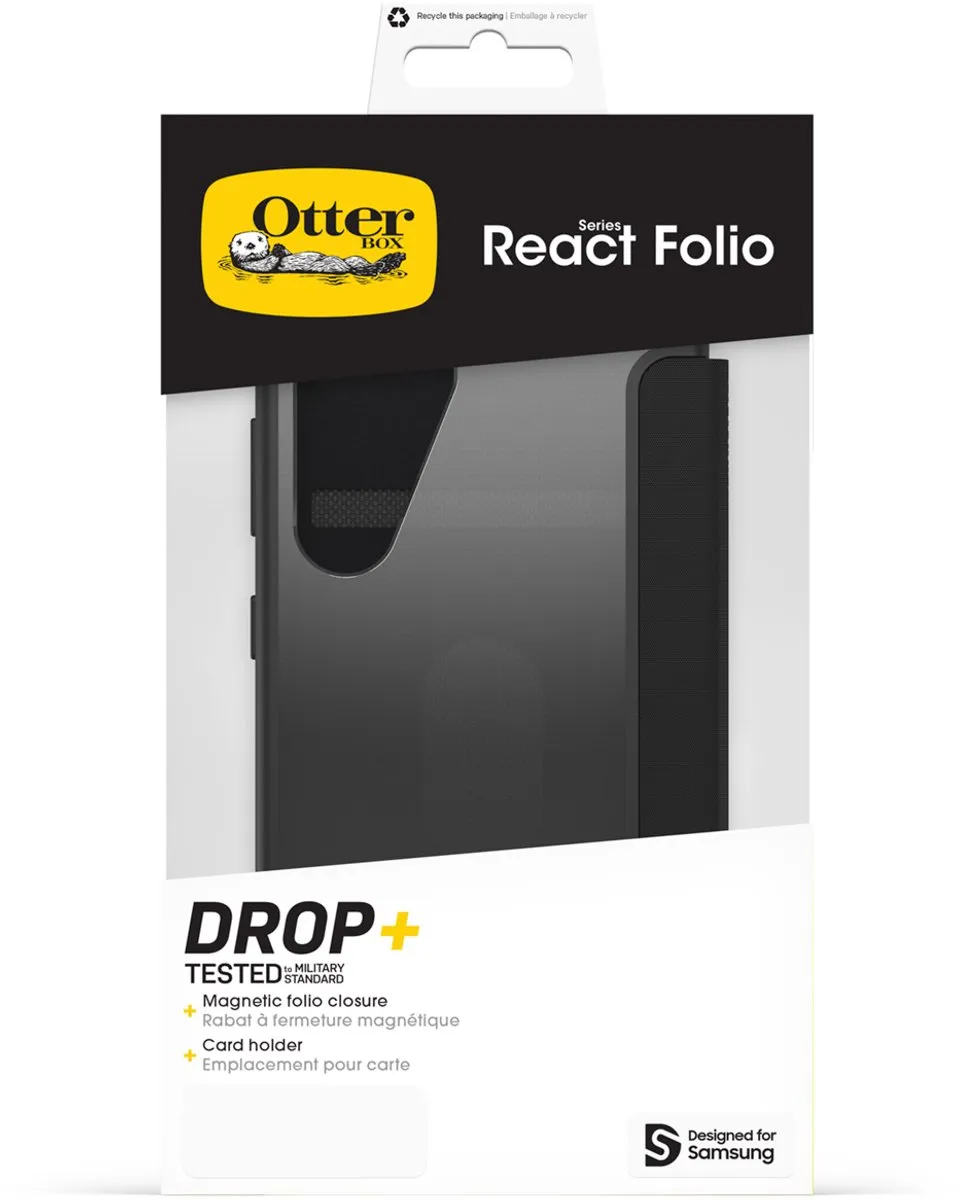 OtterBox React Folio Backcover 77-97829 - Samsung Galaxy S25 - Zwart - afbeelding 6 van 6