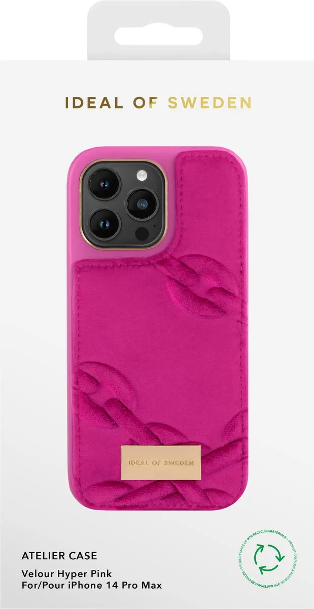 iDeal of Sweden Fashion Case Atelier iPhone 14 Pro Max - Velour Hyper Pink - afbeelding 3 van 5