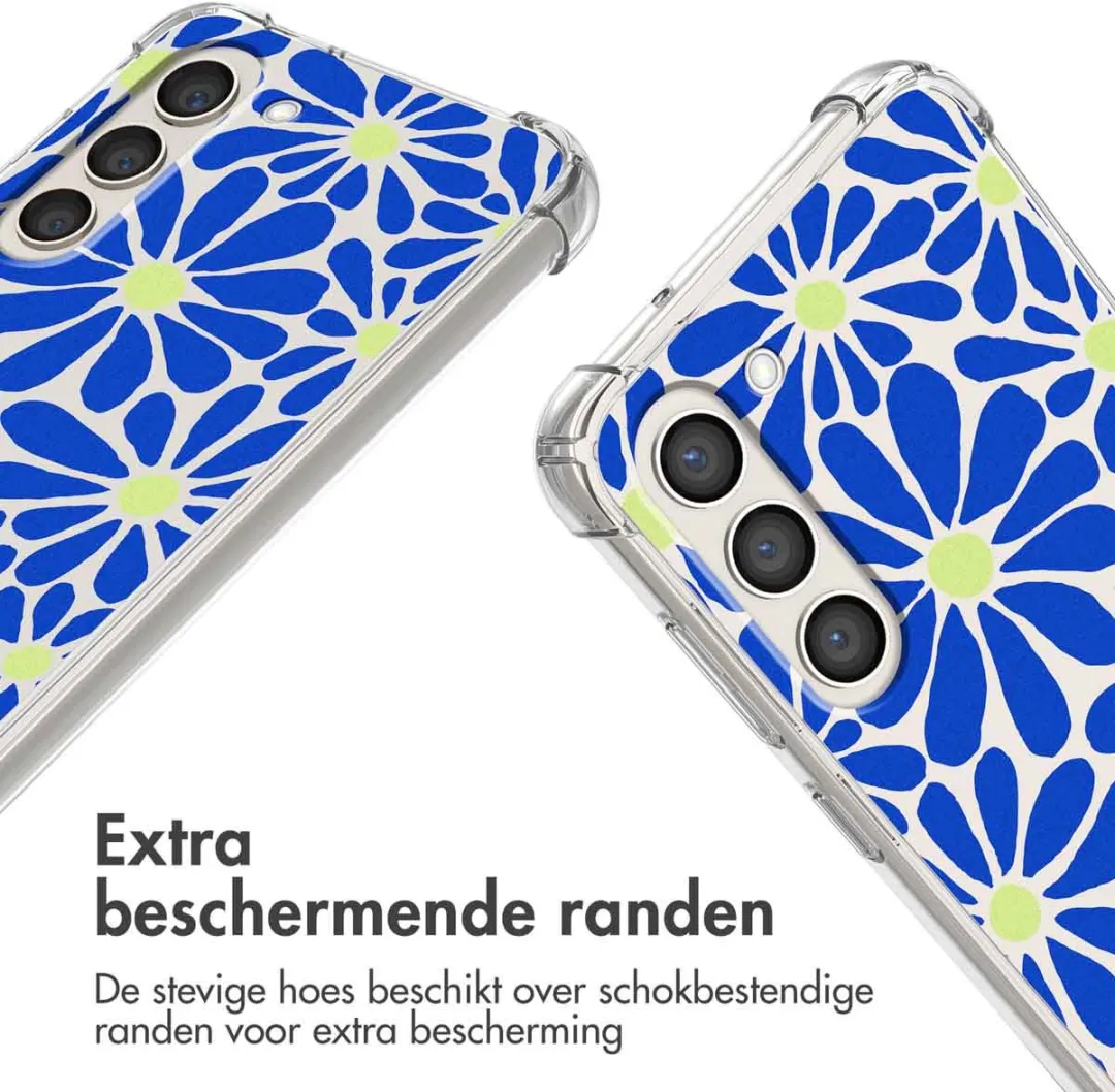 Imoshion Hoesje Samsung Galaxy S23 - Cobalt Blue Flowers Connect