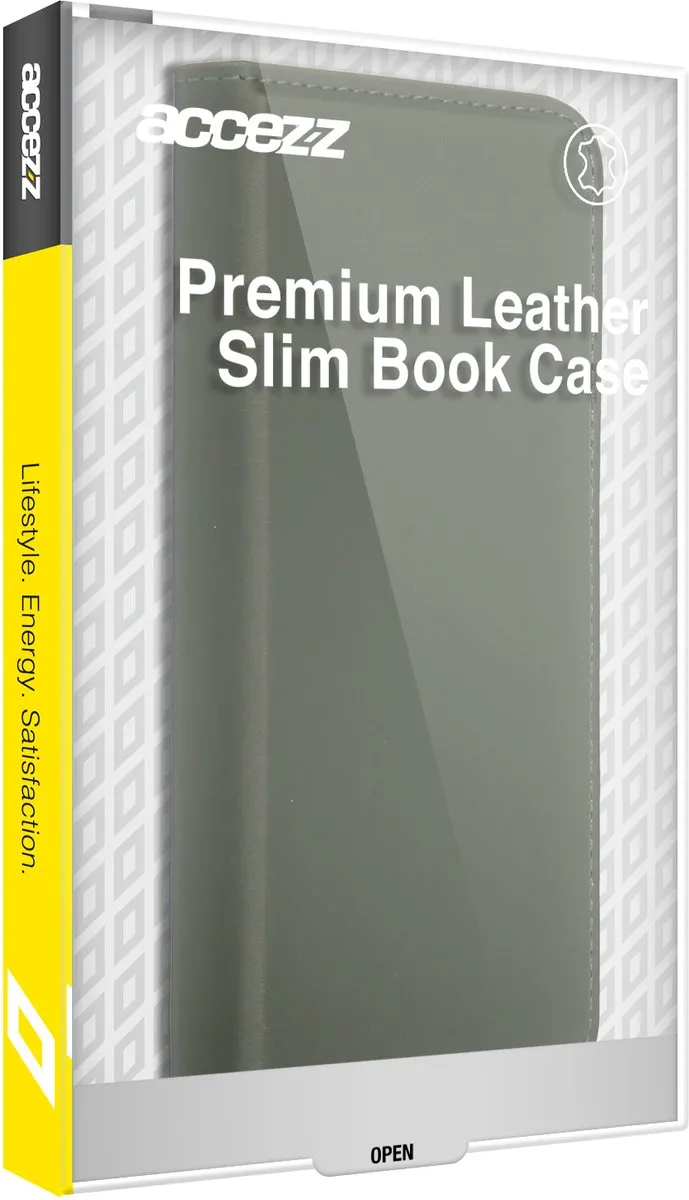 Accezz Hoesje iPhone 14 Plus Premium Leather Slim Bookcase - Groen