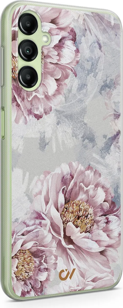 Casevibes Samsung Galaxy A14 5G Hoesje - Floral Print - Beige