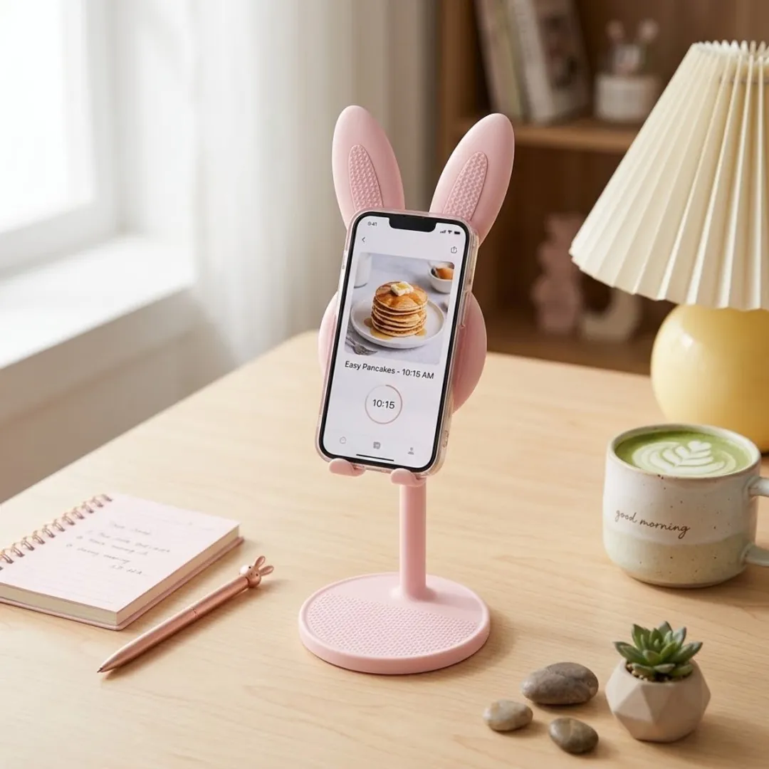 NuveX Roze Konijnen Telefoonhouder - Verstelbaar
