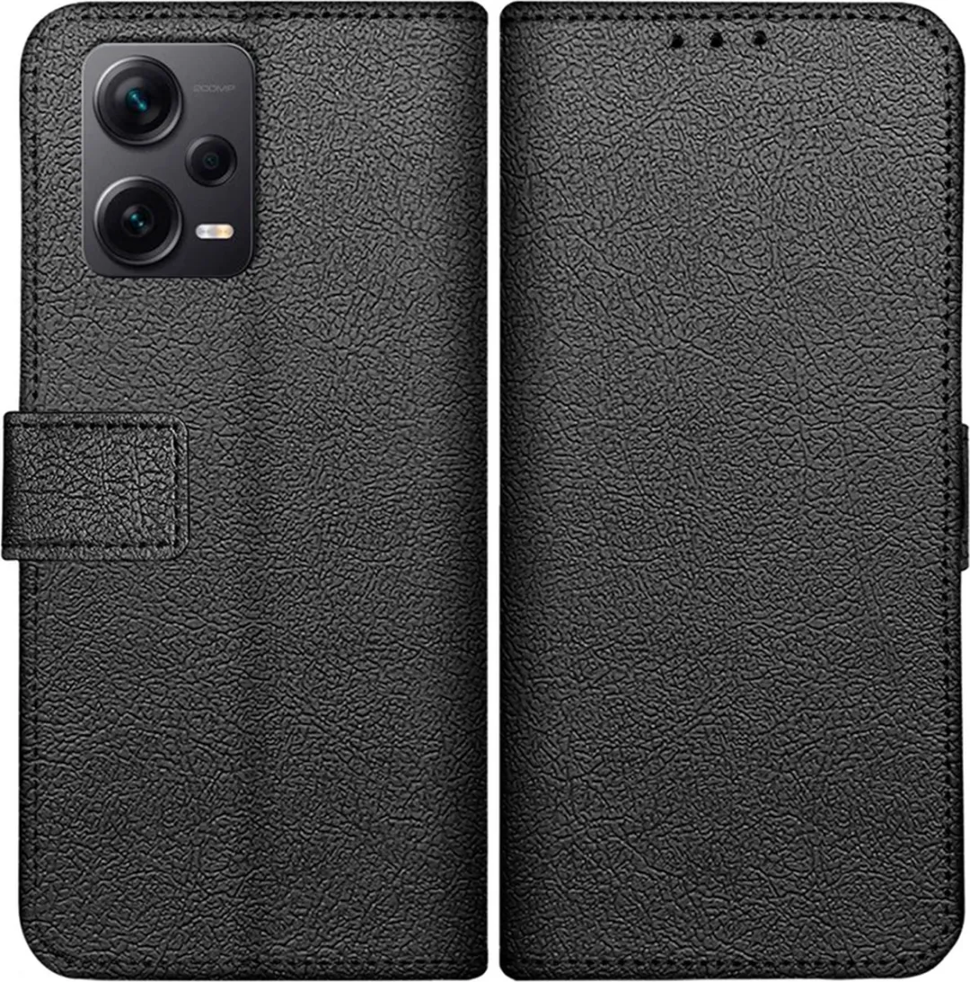 Just in Case Cazy Bookcase Classic Hoesje Xiaomi Redmi Note 12 Pro+ - 2 Pasjes - Zwart - afbeelding 3 van 6