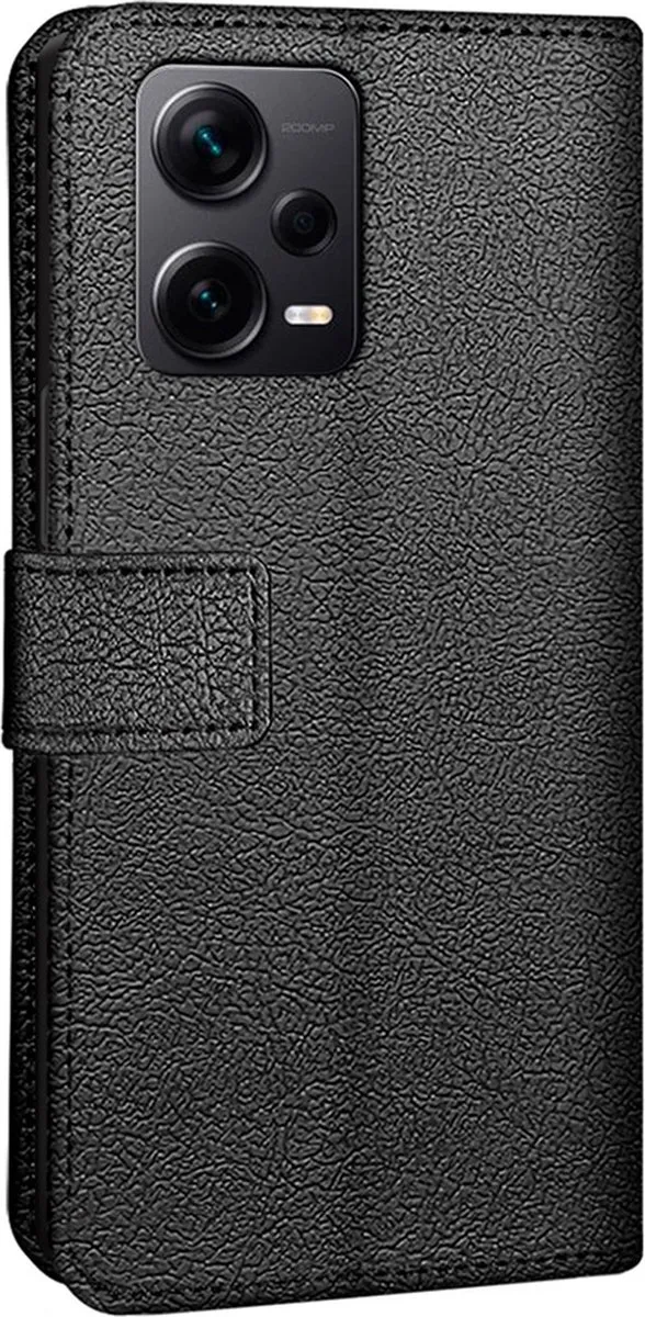Just in Case Cazy Bookcase Classic Hoesje Xiaomi Redmi Note 12 Pro+ - 2 Pasjes - Zwart - afbeelding 6 van 6
