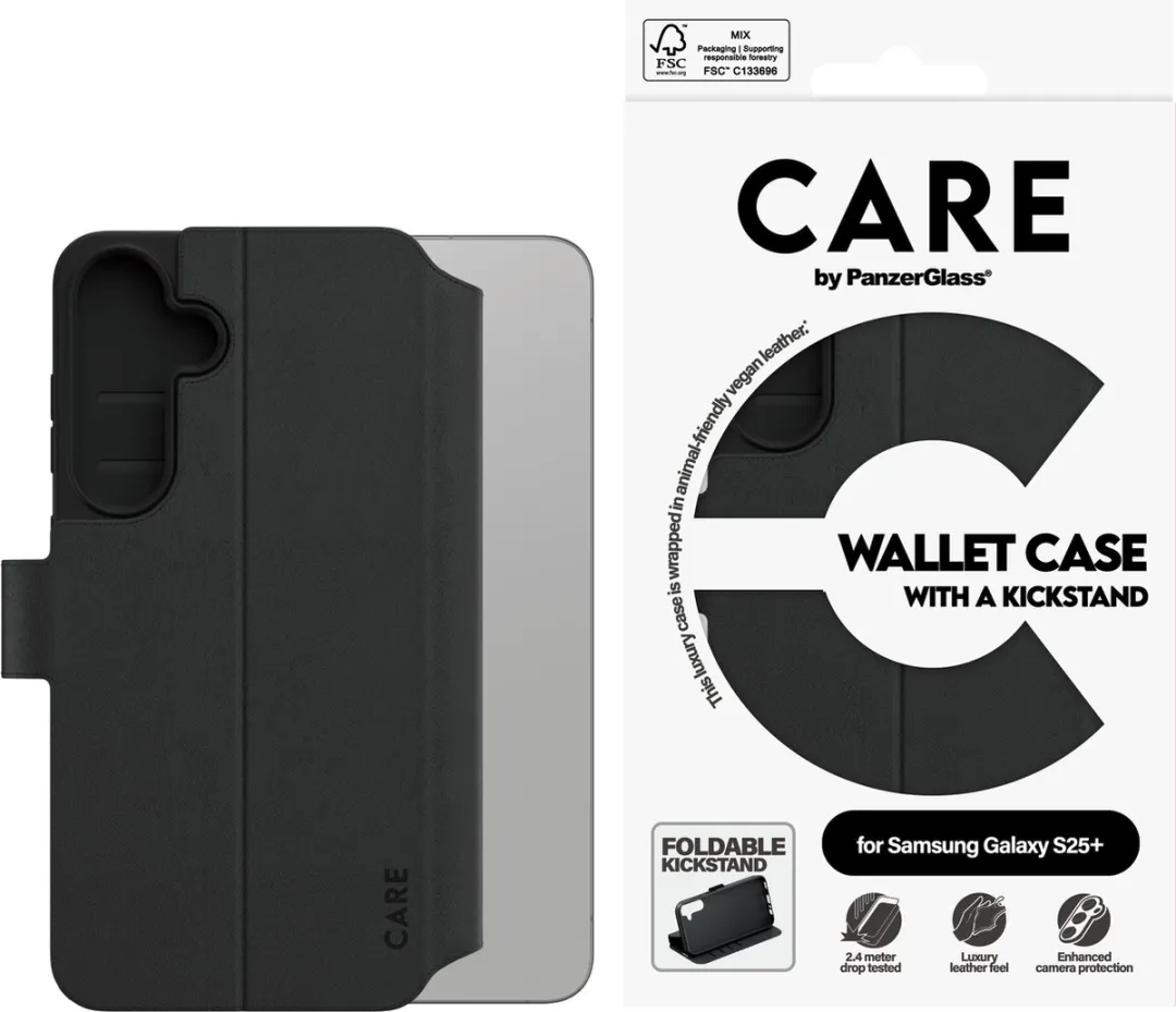 PanzerGlass CRRFEWLG37942 Wallet Case - Samsung Galaxy S25+ - Zwart