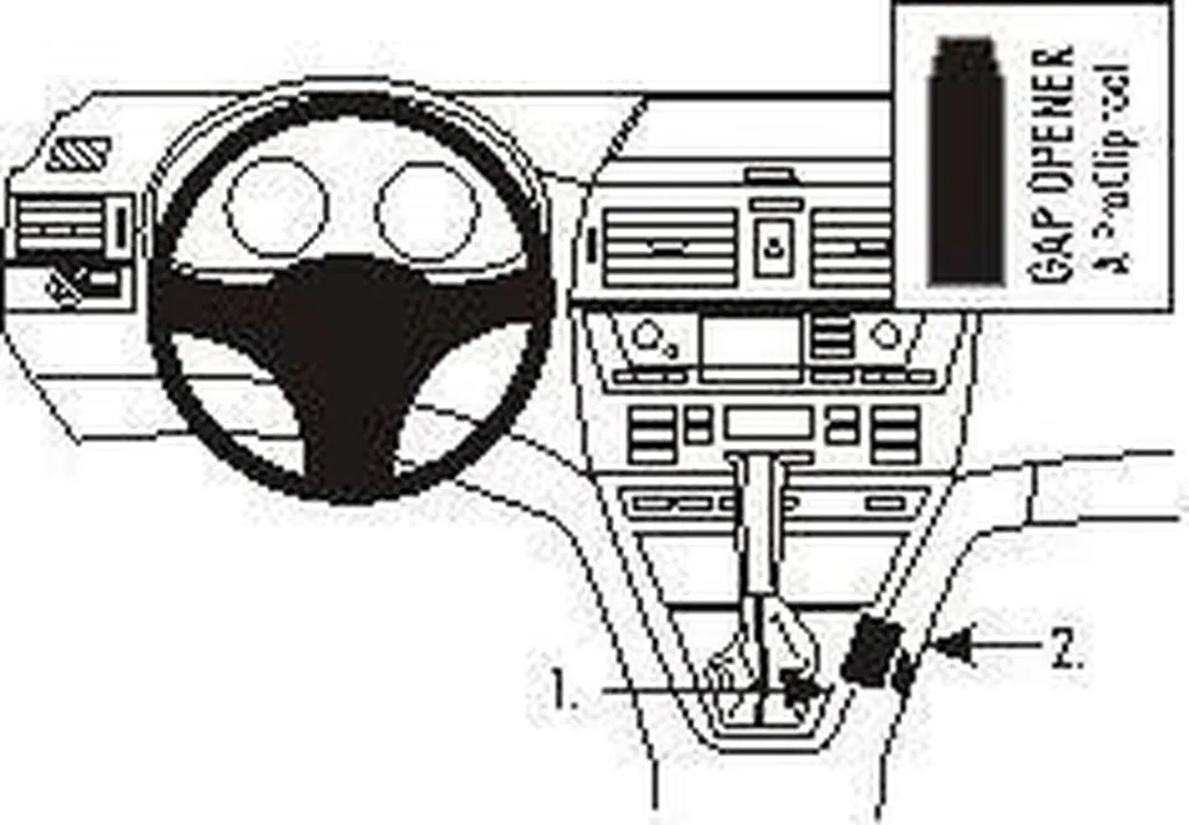 Brodit ProClip Houder BMW X3 2004-2010 - Zwart - 833410
