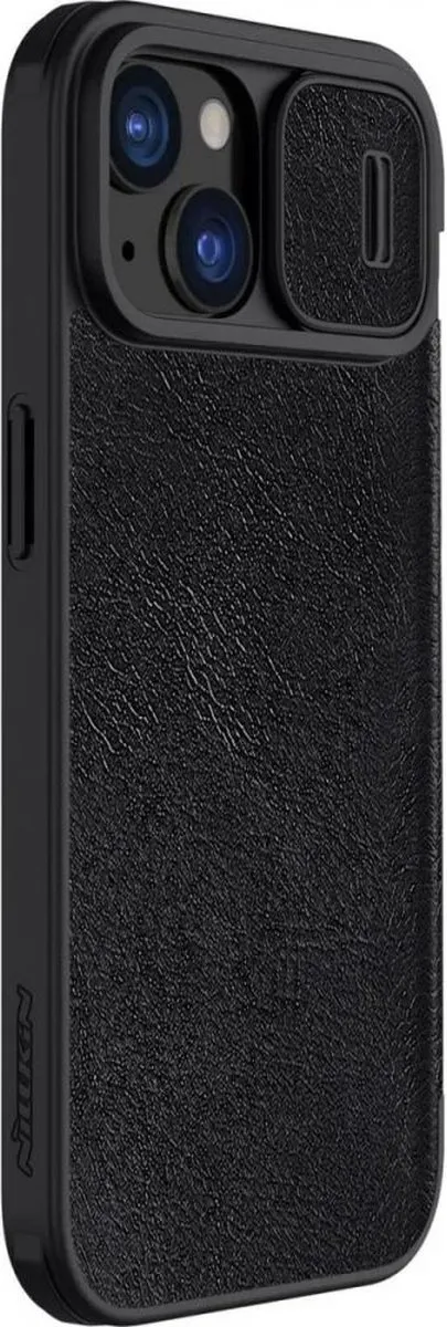 Nillkin Qin Pro Hoesje iPhone 15 Plus - 2 Pasjes - Zwart - afbeelding 6 van 6