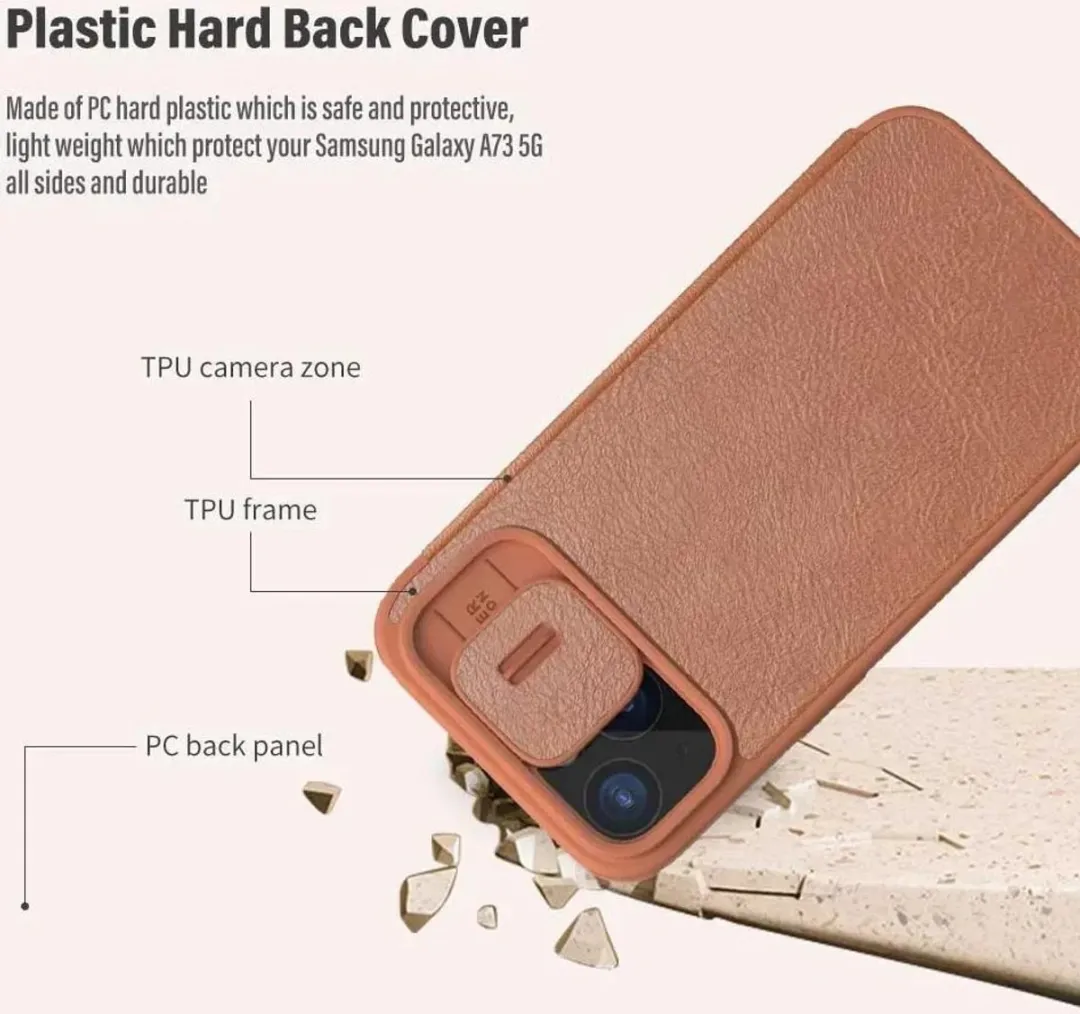 Nillkin Qin Pro Hoesje iPhone 15 Plus - 2 Pasjes - Zwart