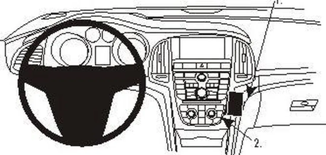 Brodit ProClip 854951 Houder Opel Cascada 2014-2019 - Zwart