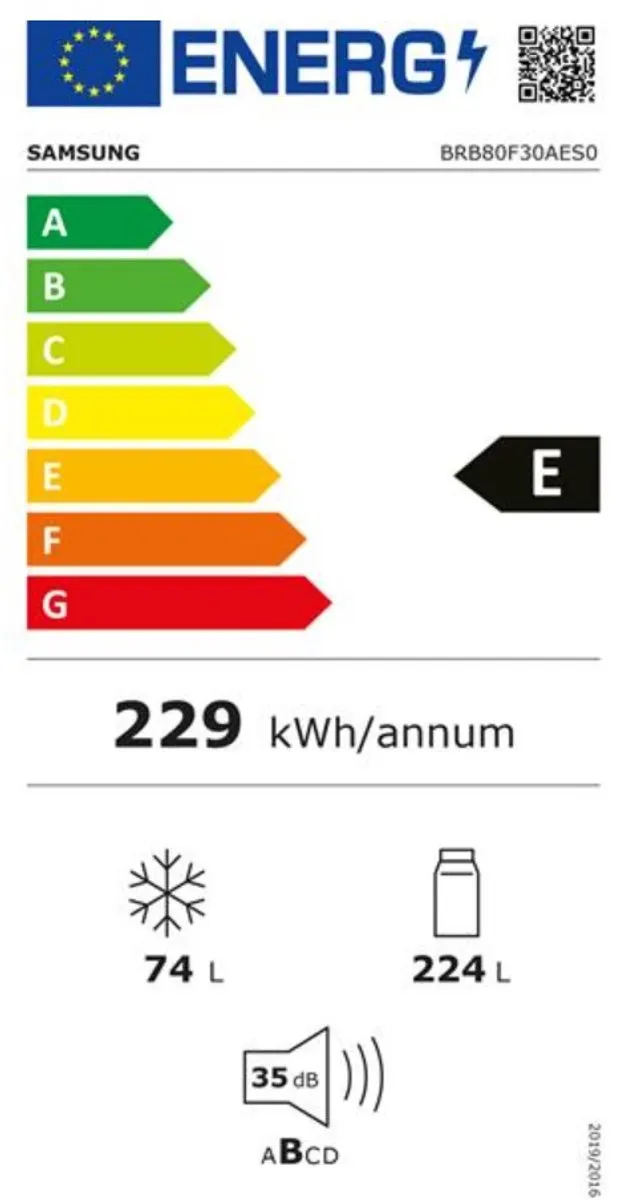 Samsung BRB80F30AES0 Inbouwkoelkast 298L - No Frost - WiFi - Energielabel E - afbeelding 6 van 6