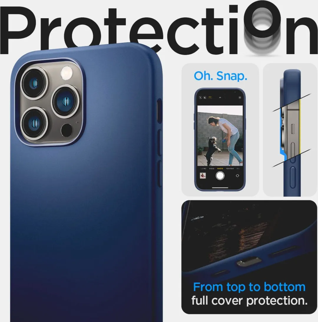 Spigen Silicone Fit ACS04847 Hoesje - iPhone 14 Pro Max - Blauw