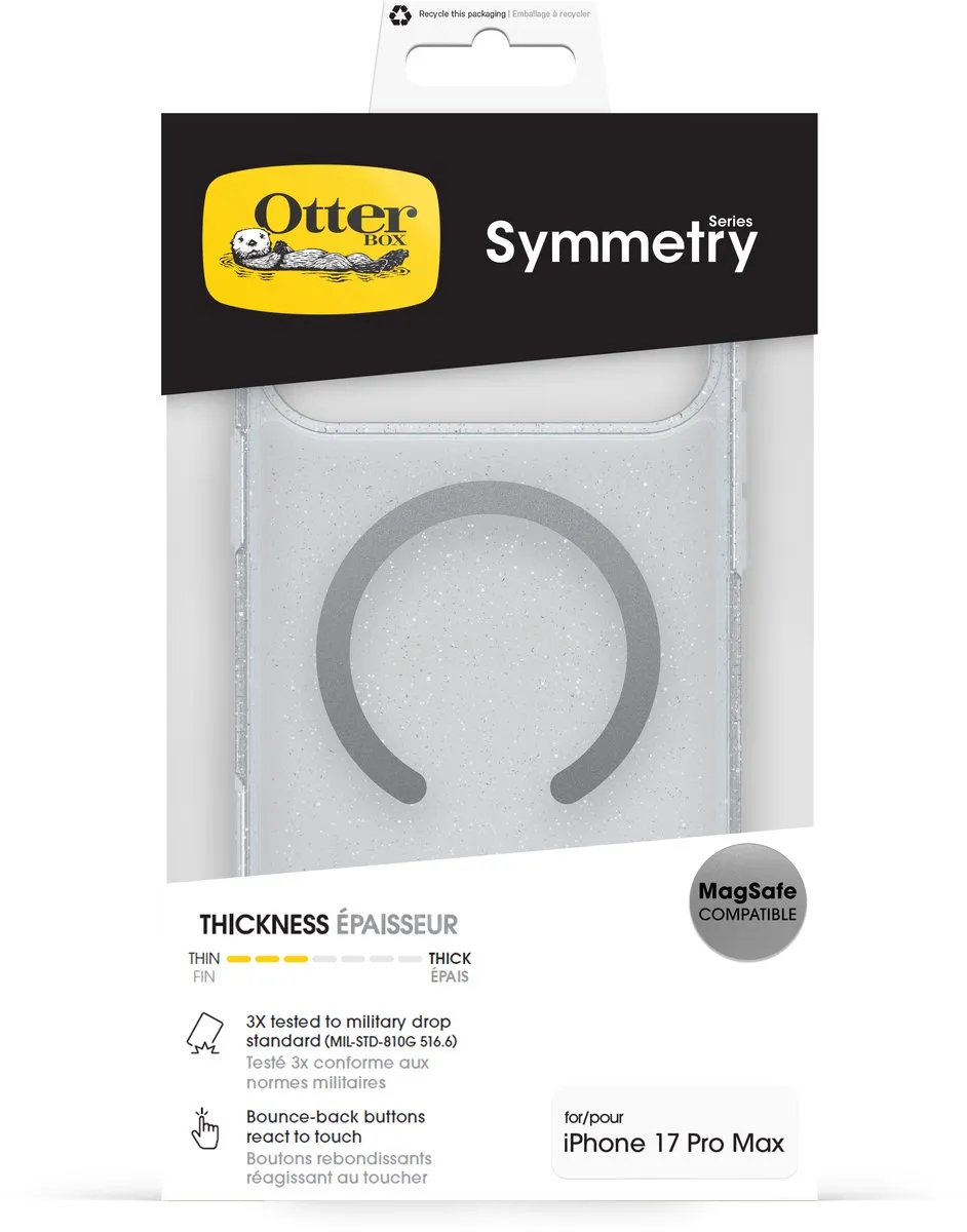 OtterBox Symmetry Clear MagSafe 77-98863 - iPhone 17 Pro Max - Sterrenstof