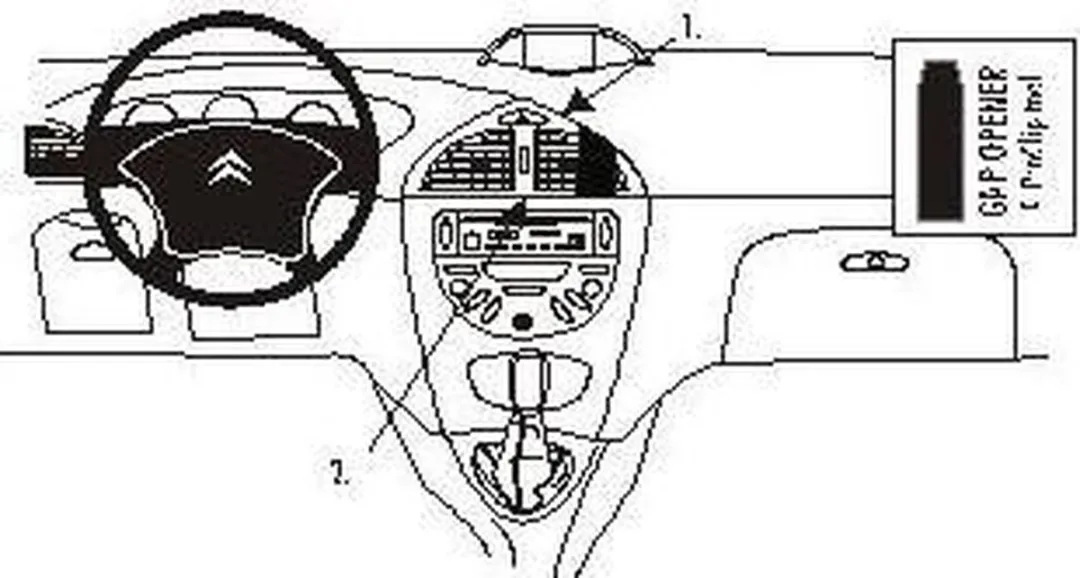 Brodit ProClip 852909 Citroën C5 Houder - Zwart
