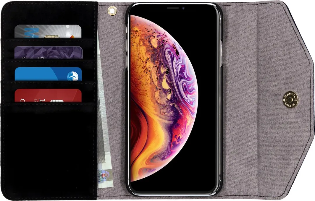 iDeal of Sweden Mayfair Clutch iPhone Xs Max - 3 Stuks - Zwart - afbeelding 6 van 6