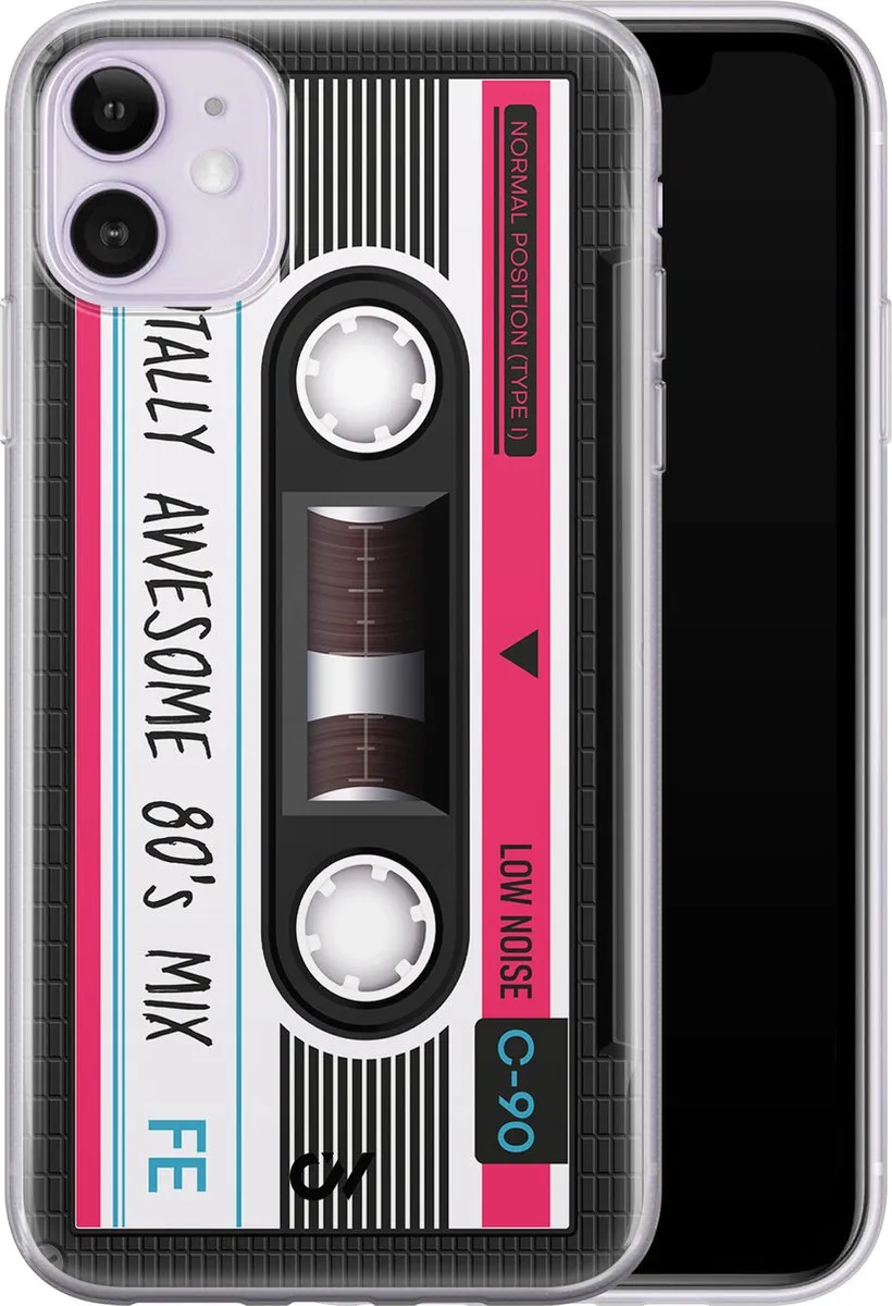 Casevibes Hoesje iPhone 11 Cassette - Zwart