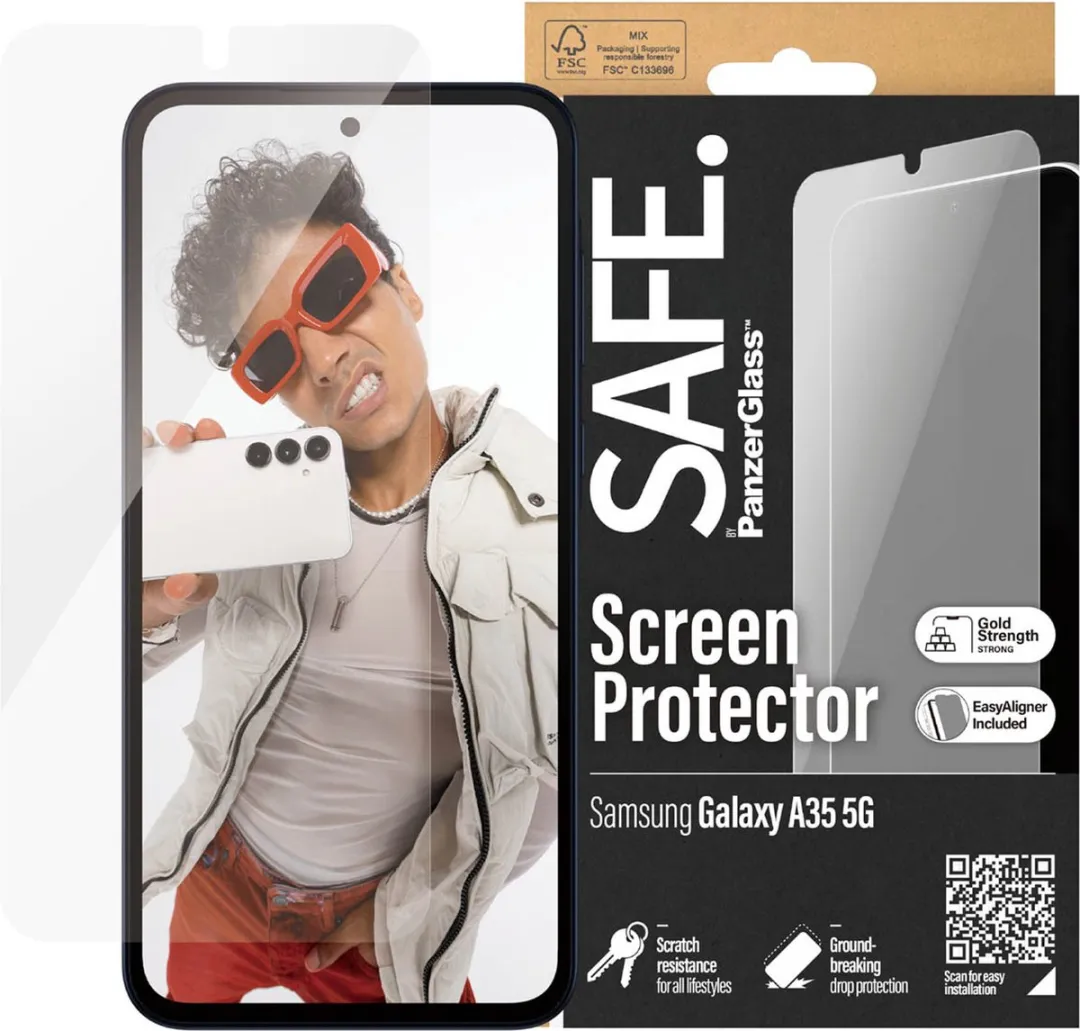 PanzerGlass SAFE Screenprotector Samsung Galaxy A35 5G - Case Friendly