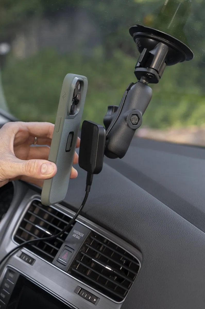 Peak Design Mobile Car Mount 1 Ball Adapter Charging v2 M-CM-AE-BK-2 - Zwart