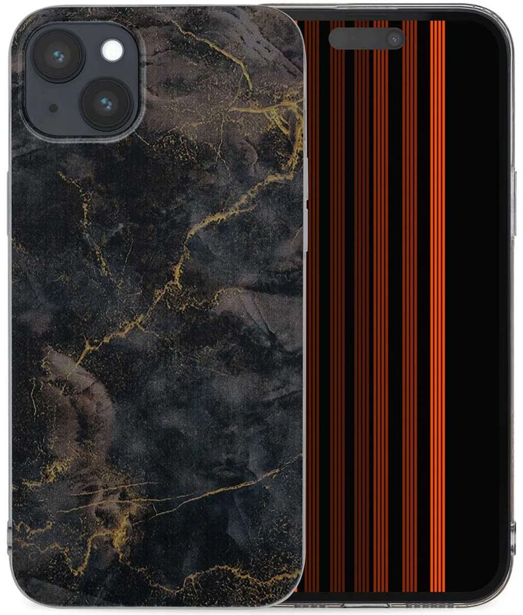 Imoshion Hoesje Apple iPhone 15 Plus Black Marble Transparent