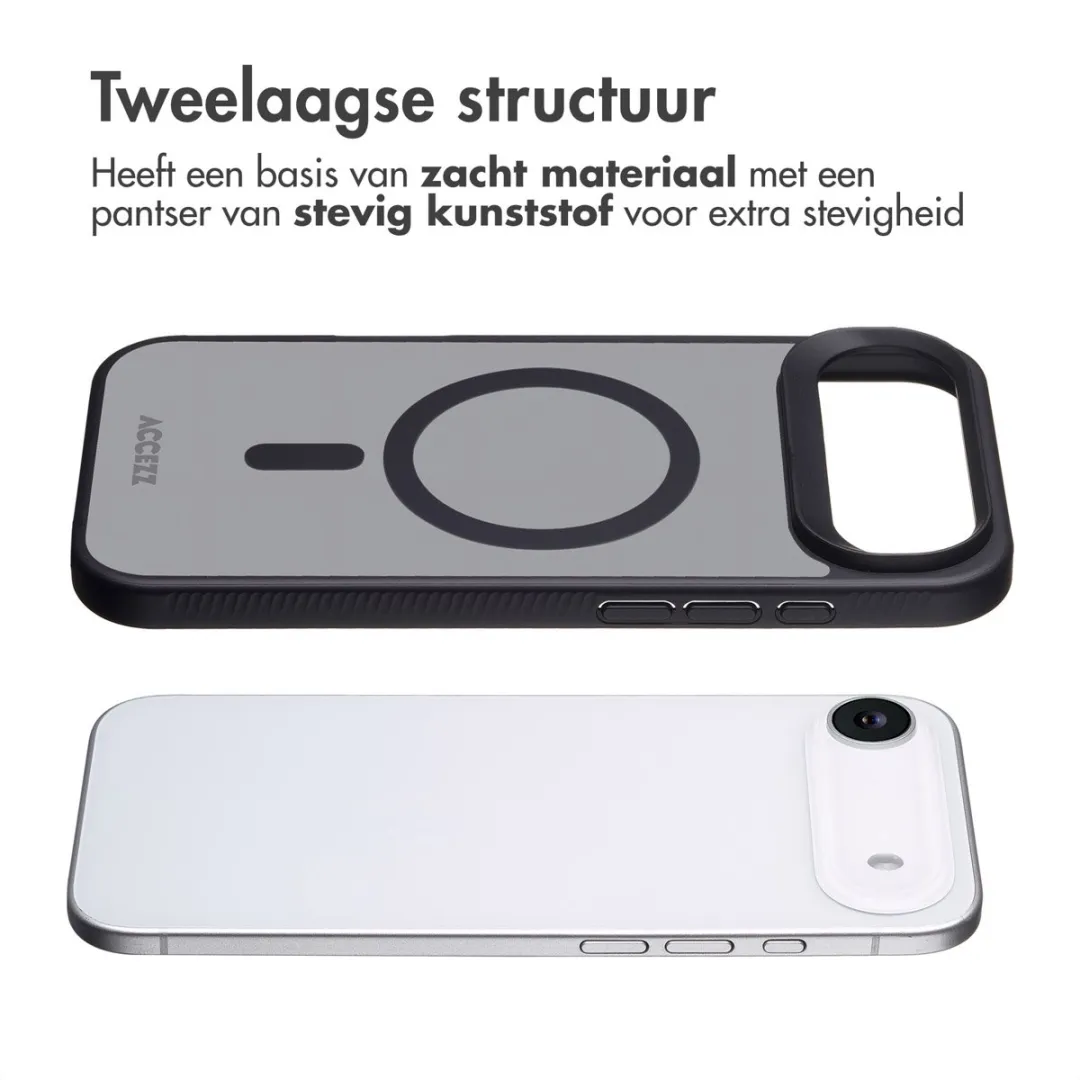 Accezz iPhone 17 Air Hoesje - Frosted MagSafe - Zwart