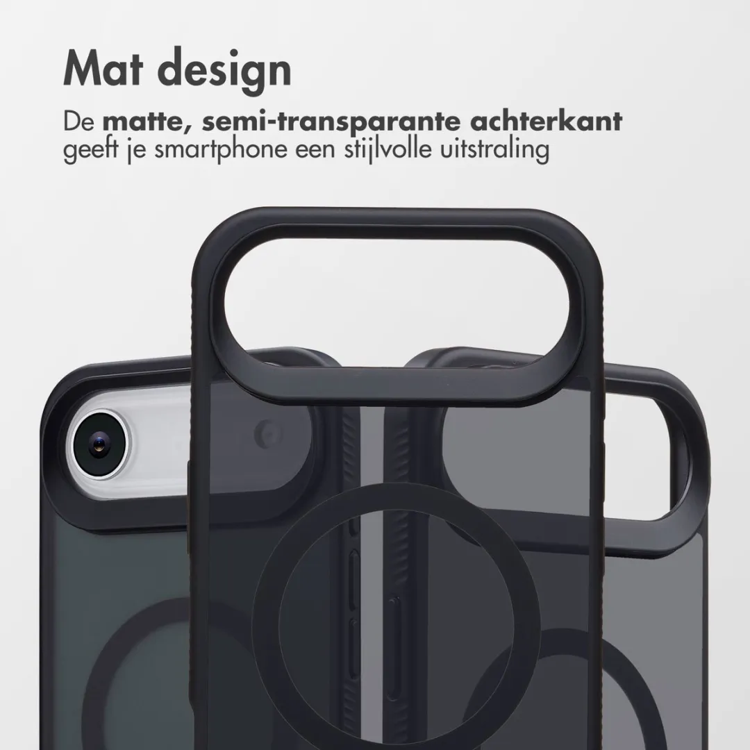Accezz iPhone 17 Air Hoesje - Frosted MagSafe - Zwart