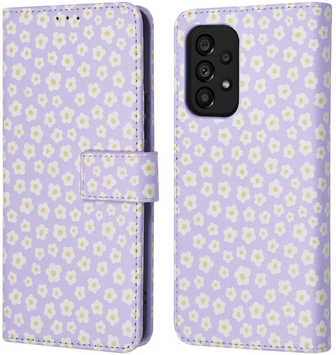 Imoshion Hoesje Samsung Galaxy A53 - 3 Pasjes White Daisy