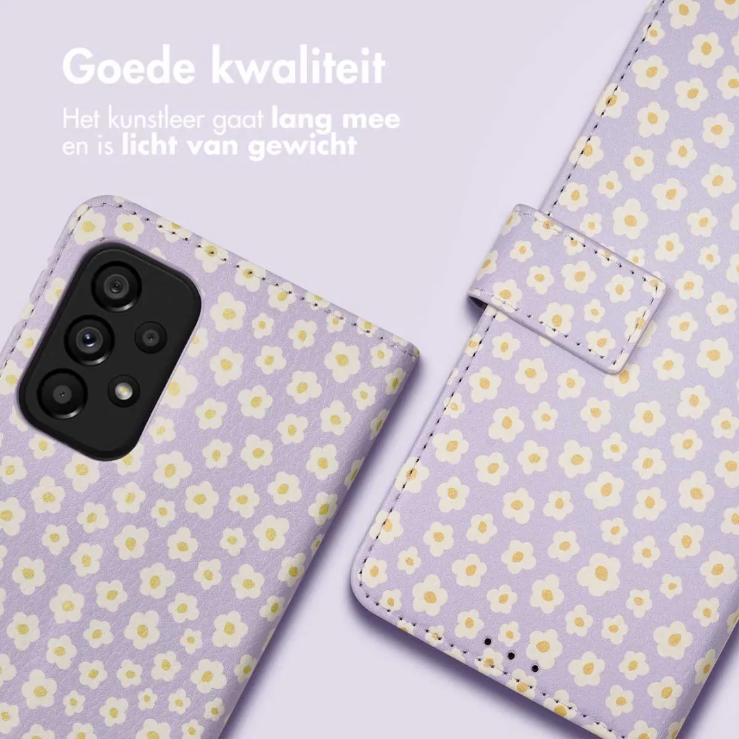 Imoshion Hoesje Samsung Galaxy A53 - 3 Pasjes White Daisy