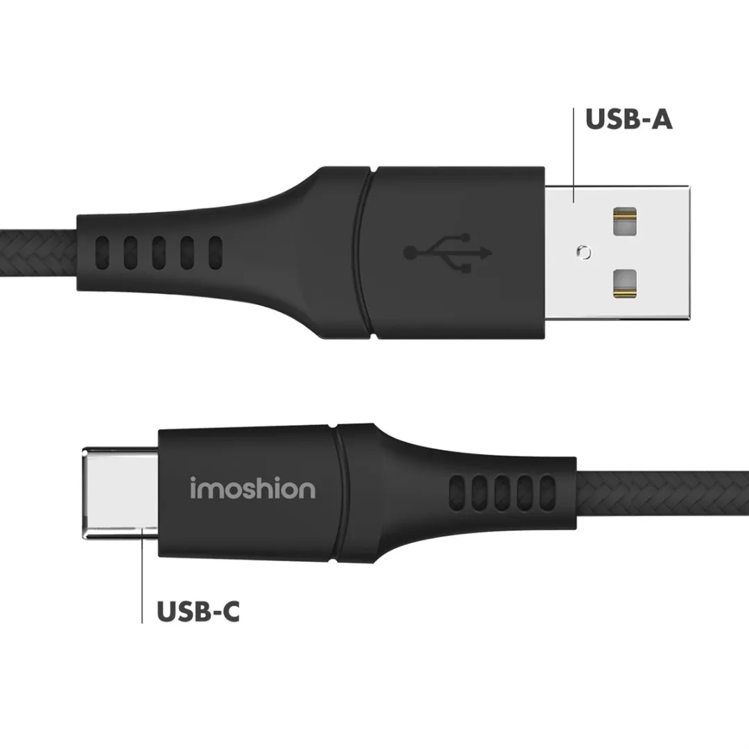 imoshion Kabel Duopack SH00085130_BD - USB-C naar USB-A 0,5m - 2 Stuks