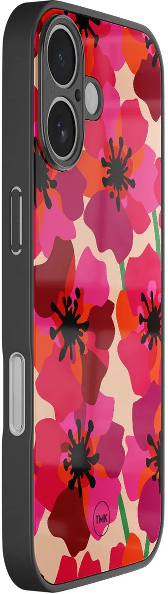 Casevibes iPhone 17 Hoesje Roze - TPU Luxe - Bloemenprint