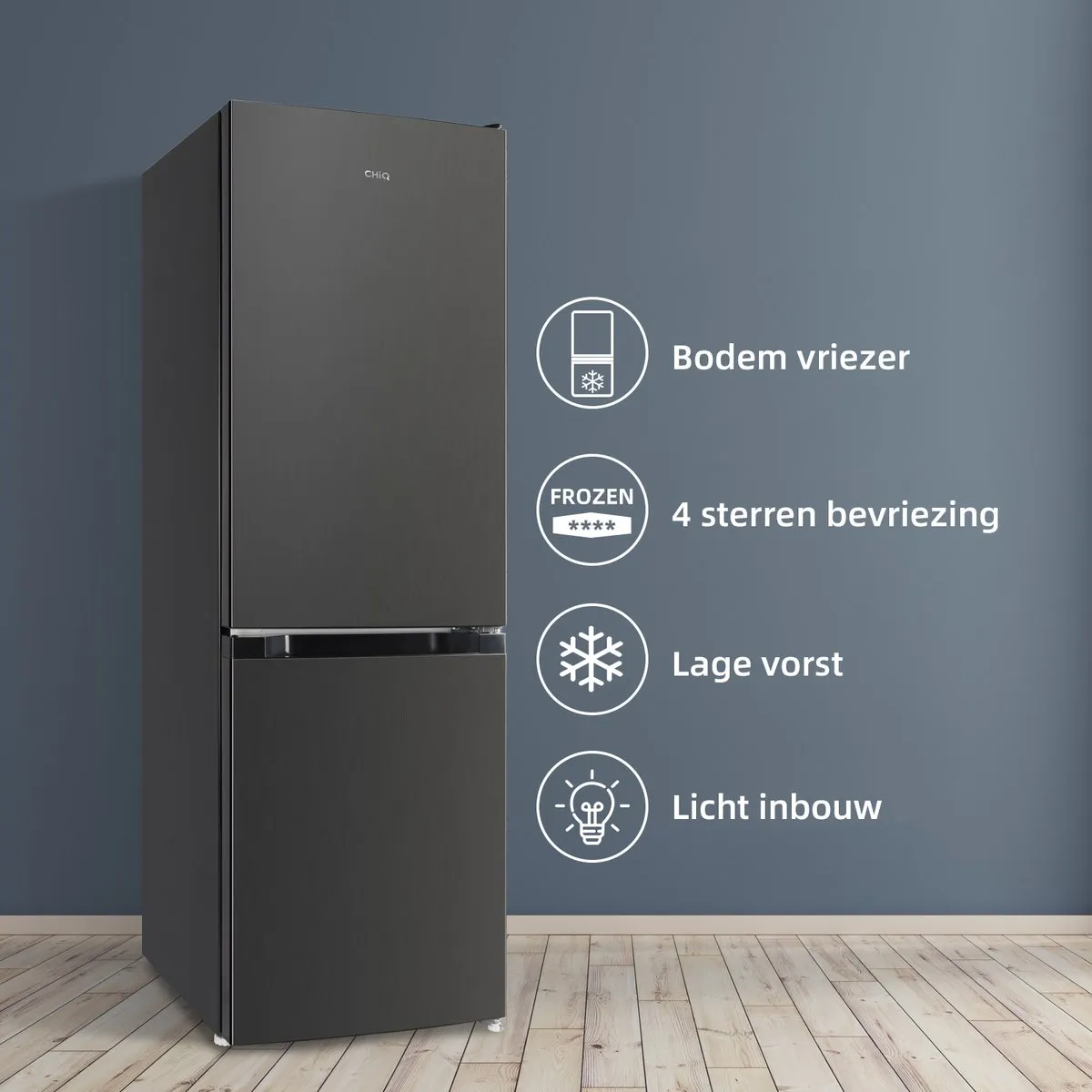 CHiQ FBM157L42 Koel-vriescombinatie 157L - Low Frost - 12 jaar compressor