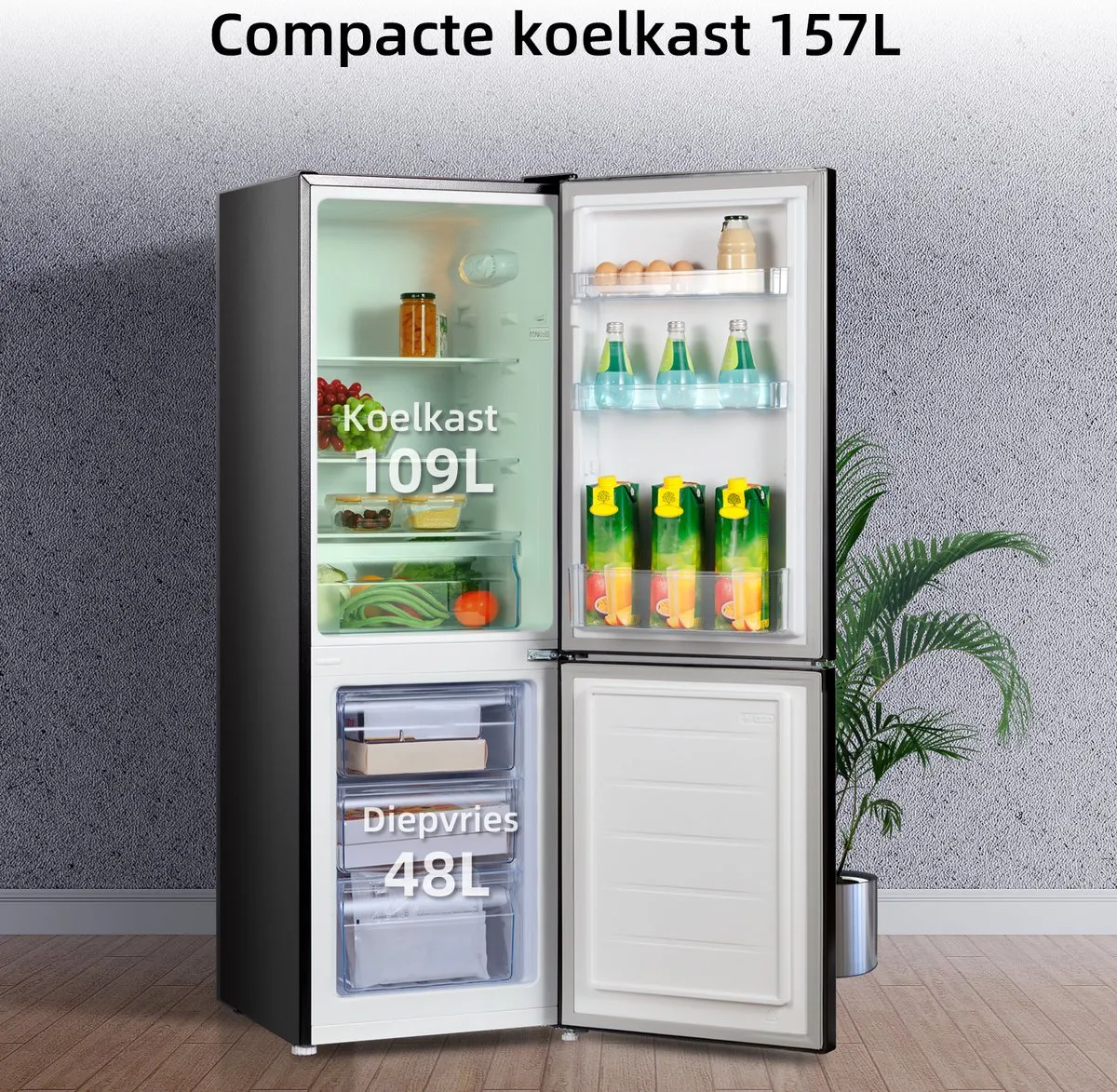 CHiQ FBM157L42 Koel-vriescombinatie 157L - Low Frost - 12 jaar compressor