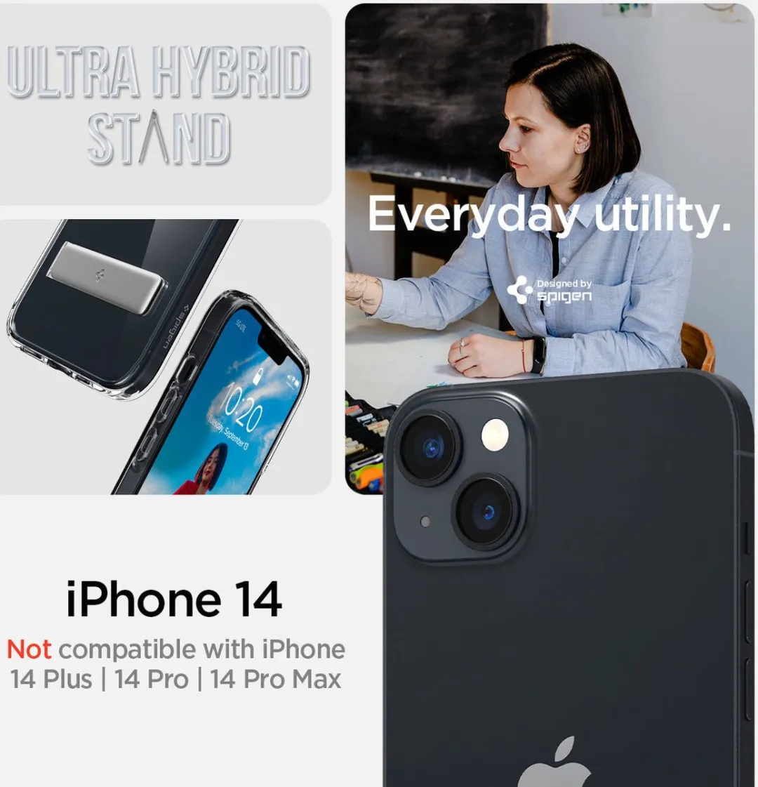 Spigen Ultra Hybrid Case ACS05051 iPhone 14 - Transparant