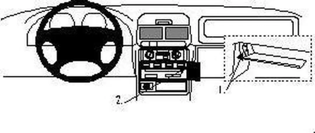 Brodit ProClip Houder Subaru Forester/Impreza 1998-2002 - Zwart - afbeelding 2 van 2