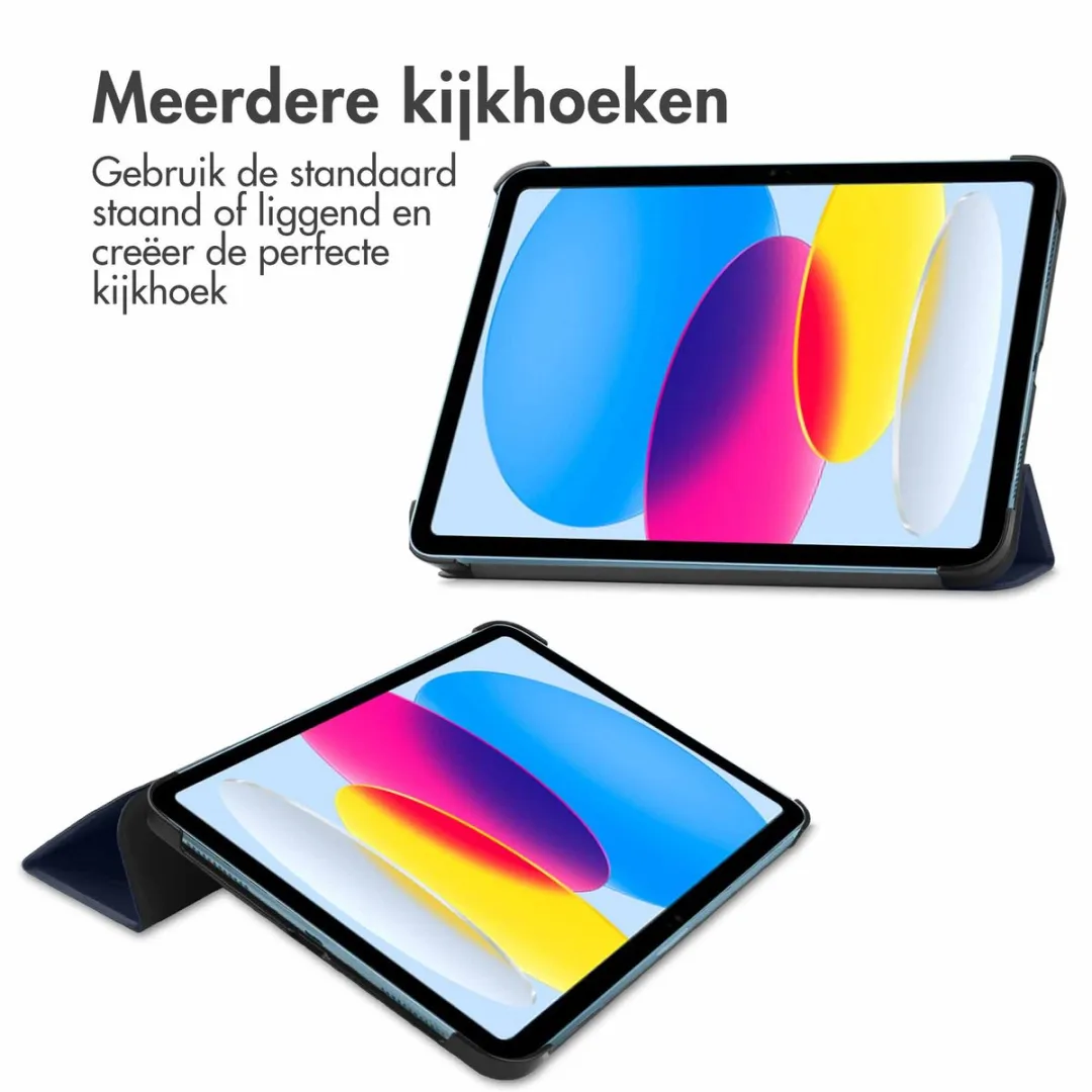 Imoshion Tablethoes SH00054164 - Apple iPad 10/11 10.9" - Trifold Bookcase - Donkerblauw